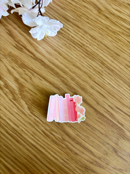 Blush Bookstack Sticker