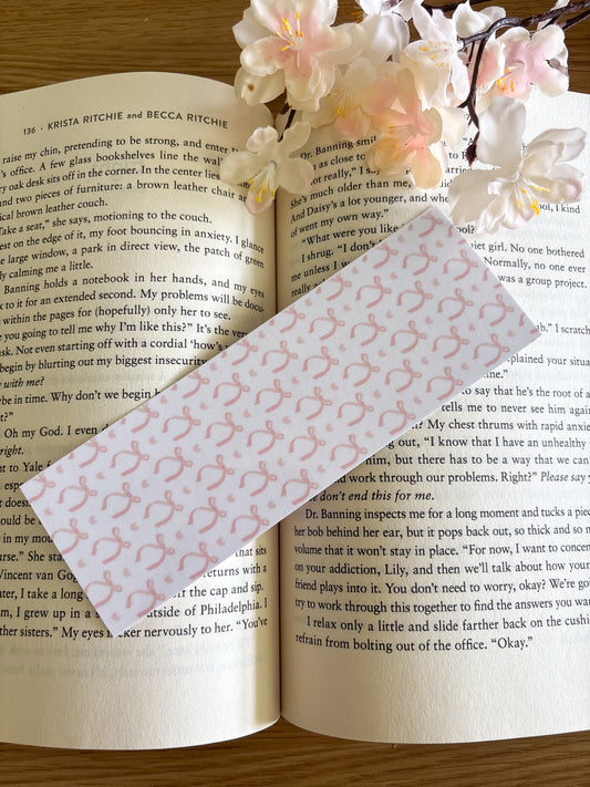 Blush Bows Bookmark