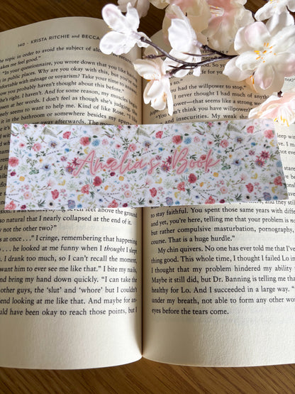 Custom Floral Bookmark