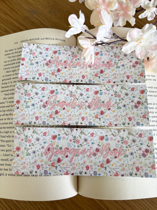 Custom Floral Bookmark