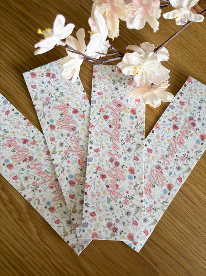 Custom Floral Bookmark