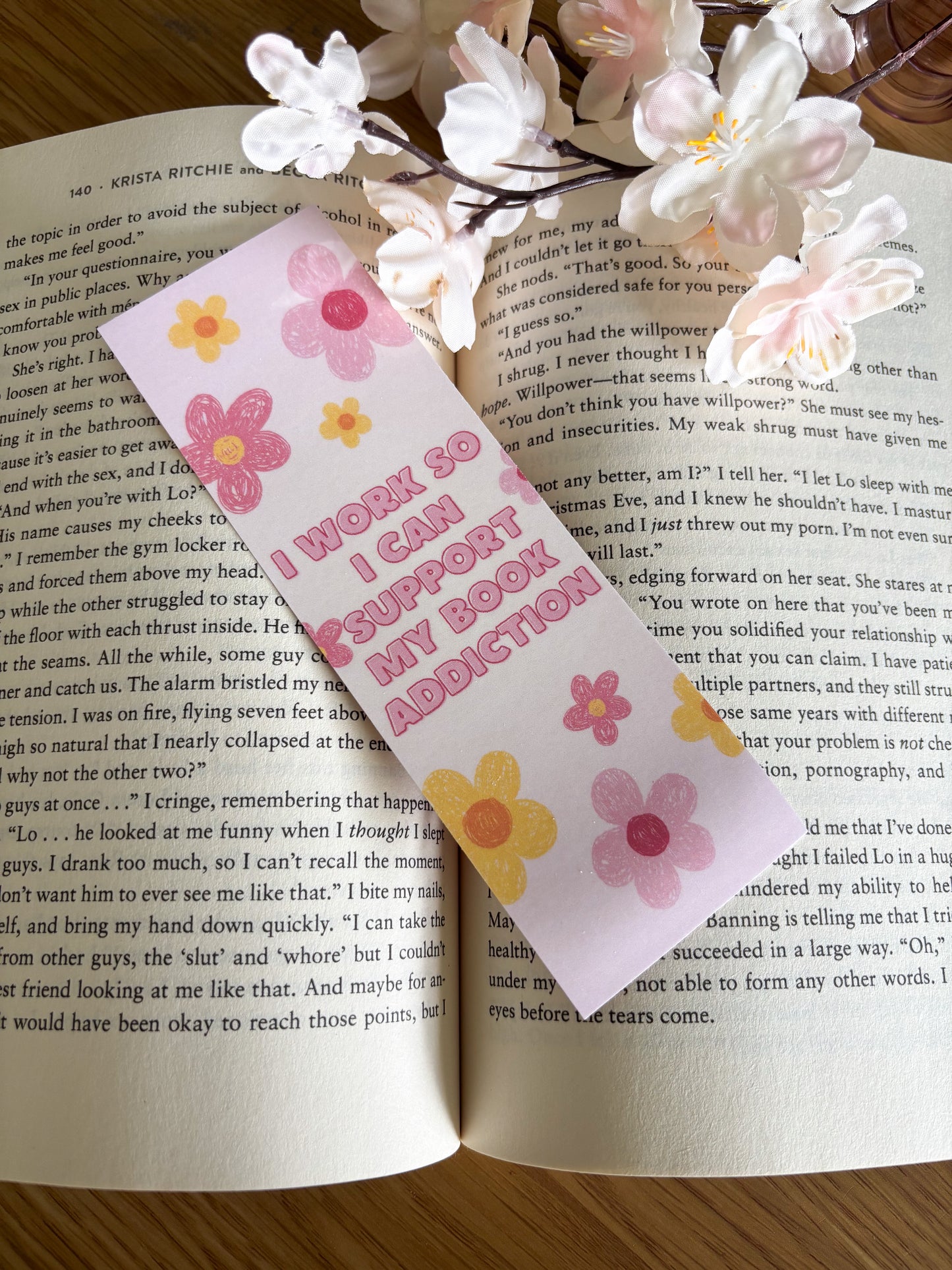 'I Work So I Can Support My Book Addiction' Bookmark