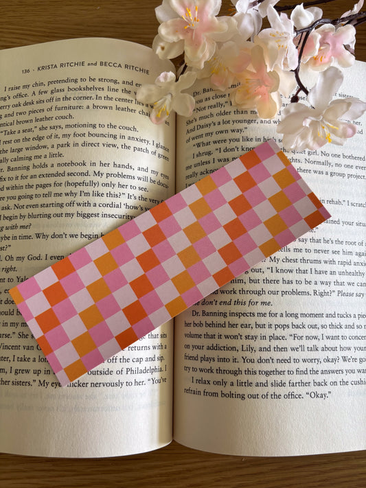 Vibrant Checkers Bookmark