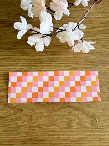 Vibrant Checkers Bookmark