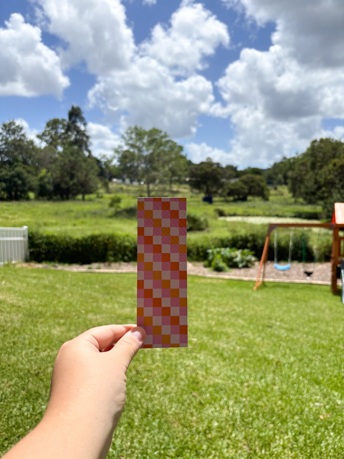 Vibrant Checkers Bookmark