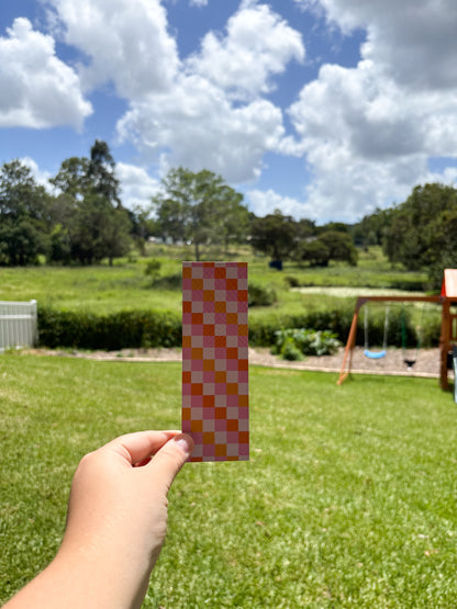 Vibrant Checkers Bookmark